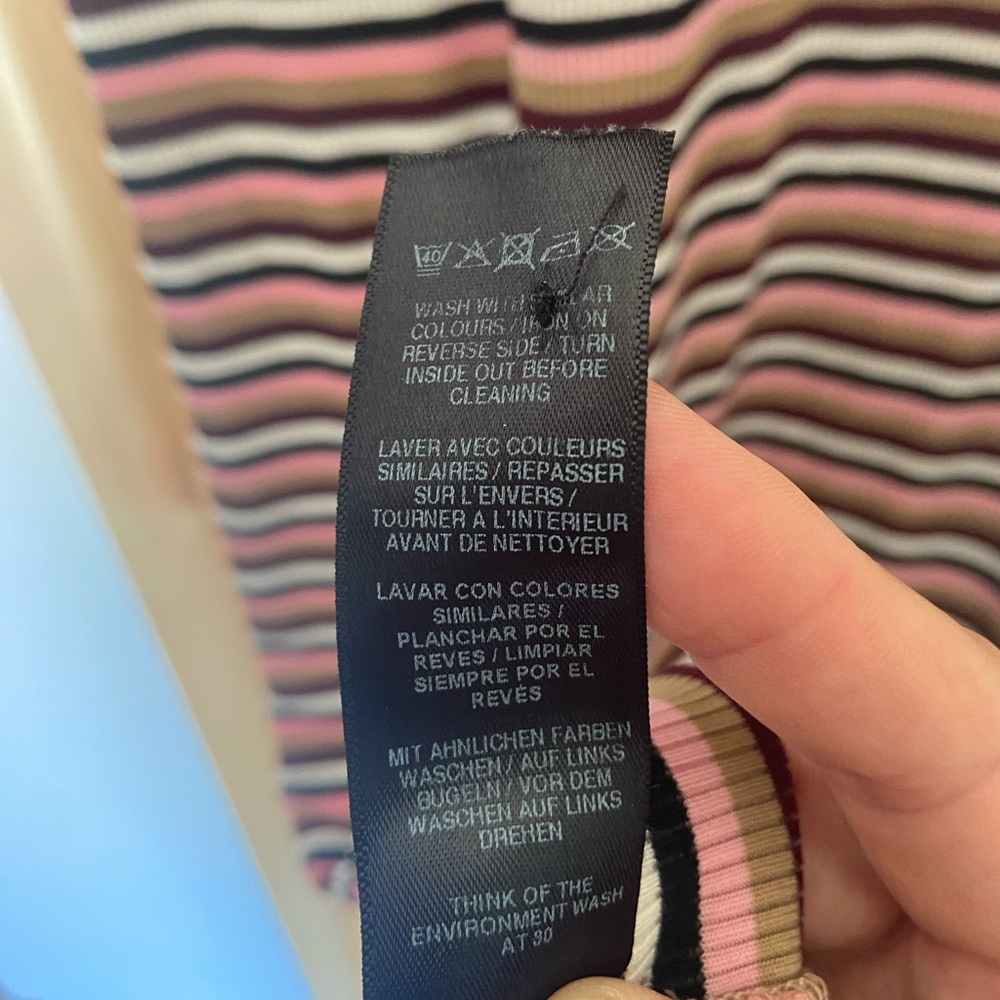 ASOS Ribbed Knit Striped Dress US 8 - Picture 5 of 8